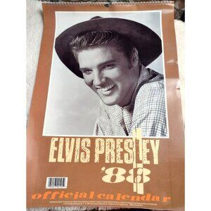 VINTAGE LARGE ELVIS PRESLEY OFFICIAL 1988 CALENDAR 17" X 12" Rock n Roll Music
